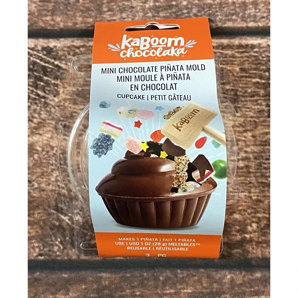 Kaboom Chocolaka Mini Chocolate Piñata Mold (Cupcake) Plastic New